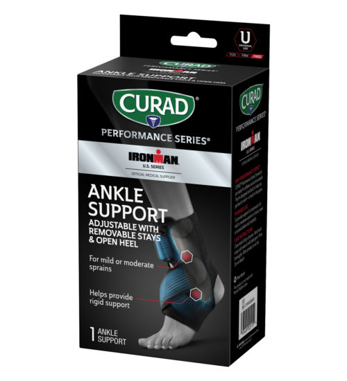 CURAD Performance Series IRONMAN Ankle Support with Removable Stays, Adjustable, 1 count view 4