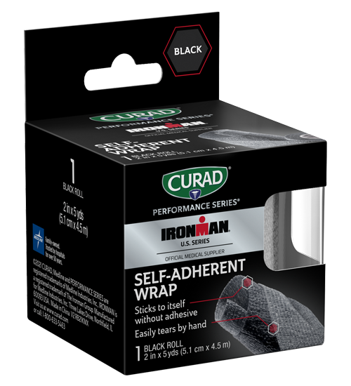 Image of CURAD Performance Series IRONMAN Self-Adherent Wrap, Black, 2″ x 5 yds view 1