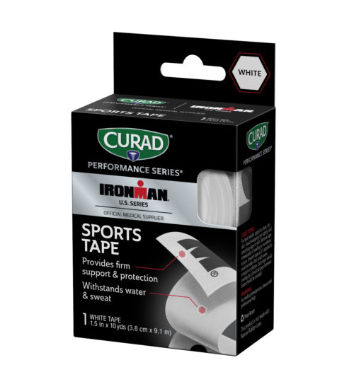 CURAD Performance Series IRONMAN Sport Tape, White with Black IRONMAN logo, 1.5″ x 10yds view 4