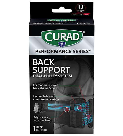 Image of CURAD Performance Series Back Support, Dual-Pulley System, Universal, 1 count