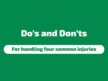 Image representing Do’s and Don’ts for Handling Four Common Injuries
