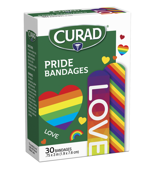 Image of Pride plastic bandages right view