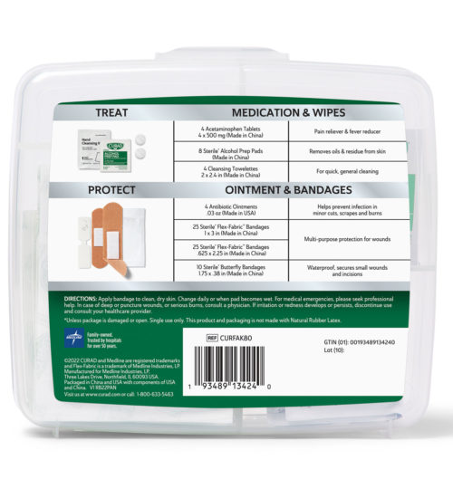 Compact First Aid Kit Back View product details