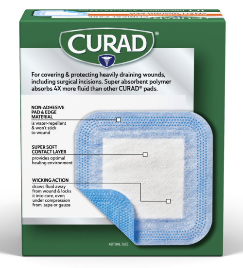 Small Super Absorbent Wound Pad Back View