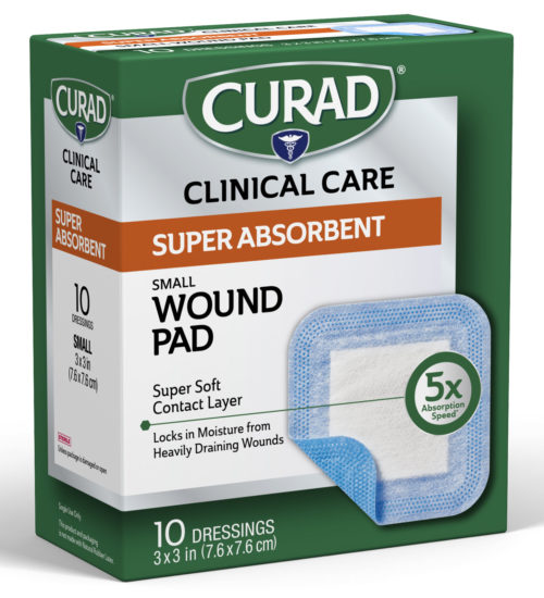 Small Super Absorbent Wound Pad Right Side View