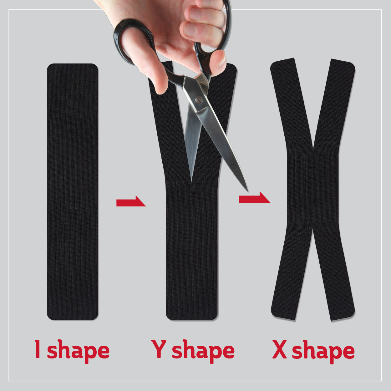 k tape shapes