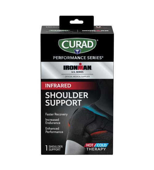 CURAD Performance Series IRONMAN Infrared Shoulder Support, Hot/Cold, Universal, 1 count front angle