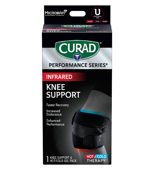 Image of CURAD Performance Series Infrared Knee Support, Hot/Cold, Universal, 1 count