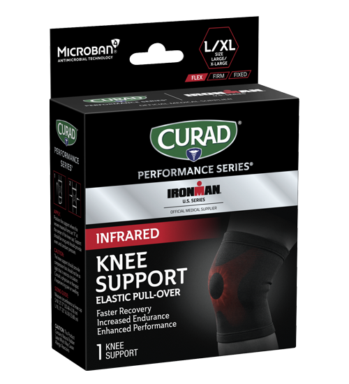 Image of CURAD Performance Series IRONMAN Infrared Knee Support, Elastic, Large/X-Large, 1 count