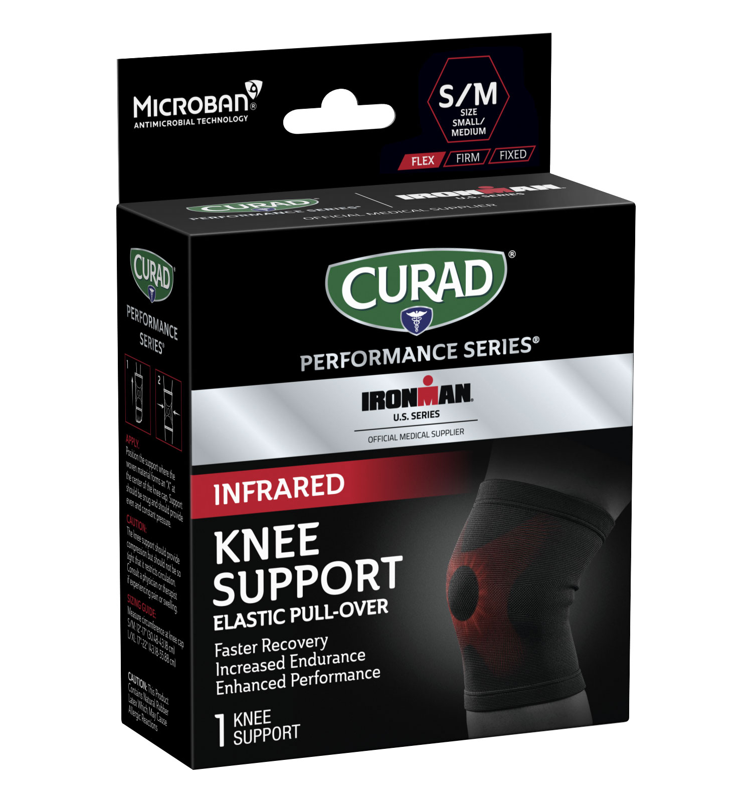 CURAD Performance Series IRONMAN Infrared Knee Support, Elastic