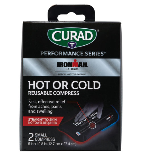 CURAD Performance Series IRONMAN Hot & Cold Reusable Compress, Small, 2 count front side