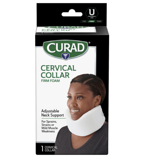 CURAD Cervical Collar, Firm Foam, Universal, 1 count front side