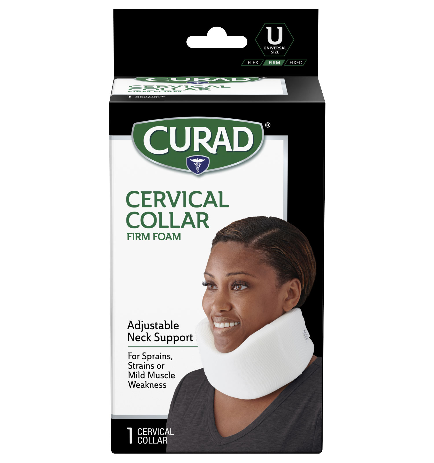 CURAD Cervical Collar, Firm Foam, Universal, 1 count