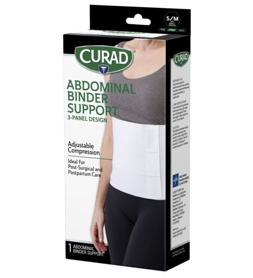 CURAD Abdominal Binder Support, 3-Panel Design, Small/Medium, 1 count right side