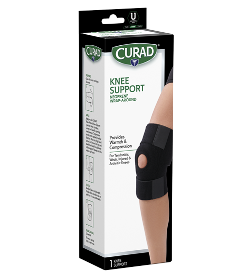 Image of CURAD Knee Support, Neoprene Wrap-Around, Universal, 1 count