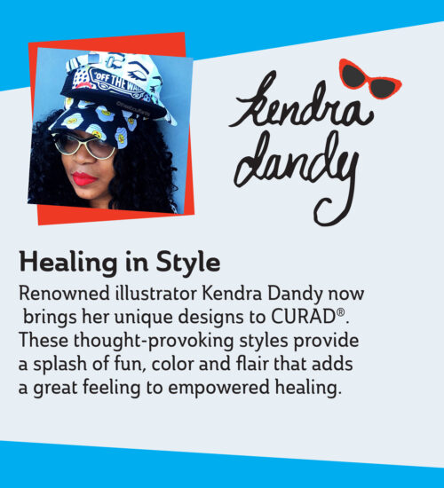 Kendra Dandy - Healing in style. Renowned illustrator Kendra Dandy now brings unique designs to CURAD