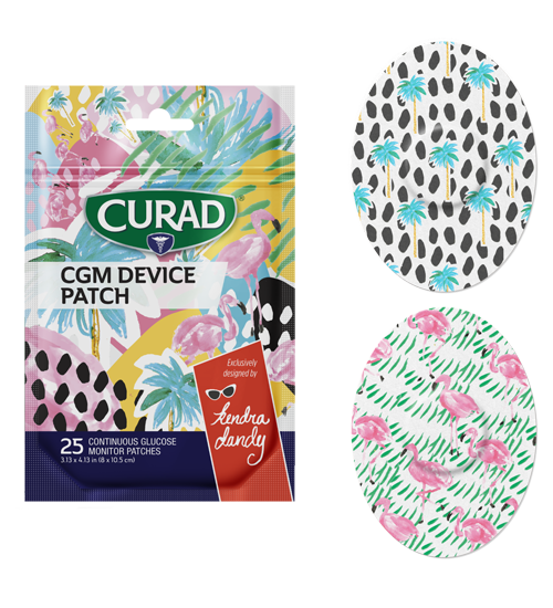Image of Curad  Kendra Dandy CGM Patches (25-Count) | 3.13" x 4.13" Exclusive Continuous Glucose Monitor Patches