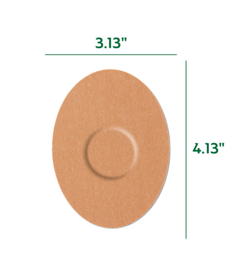 Measurements of Curad® Tan CGM Patches, Continuous Glucose Monitor Patches